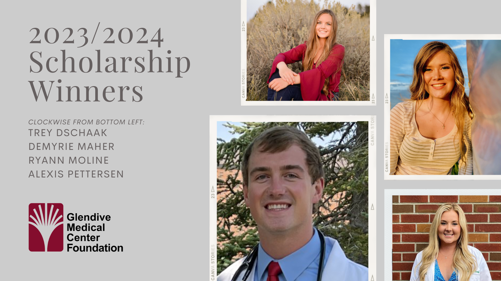 Glendive Medical Center Announces 2023/2024 Scholarship Winners